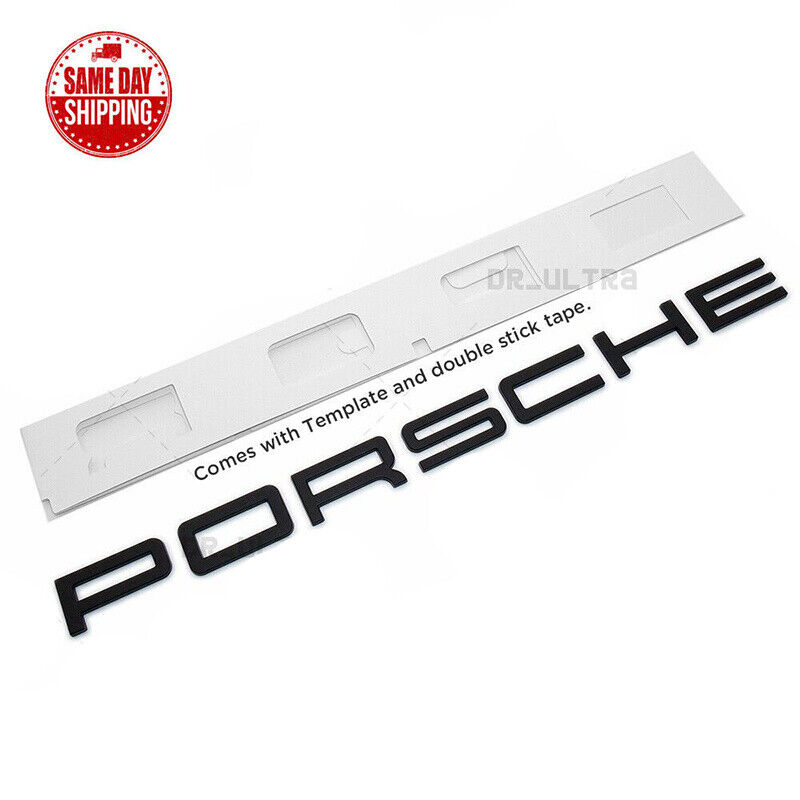 For Porsche Letters Letter Rear Trunk Tailgate Emblem Badge Matte Black