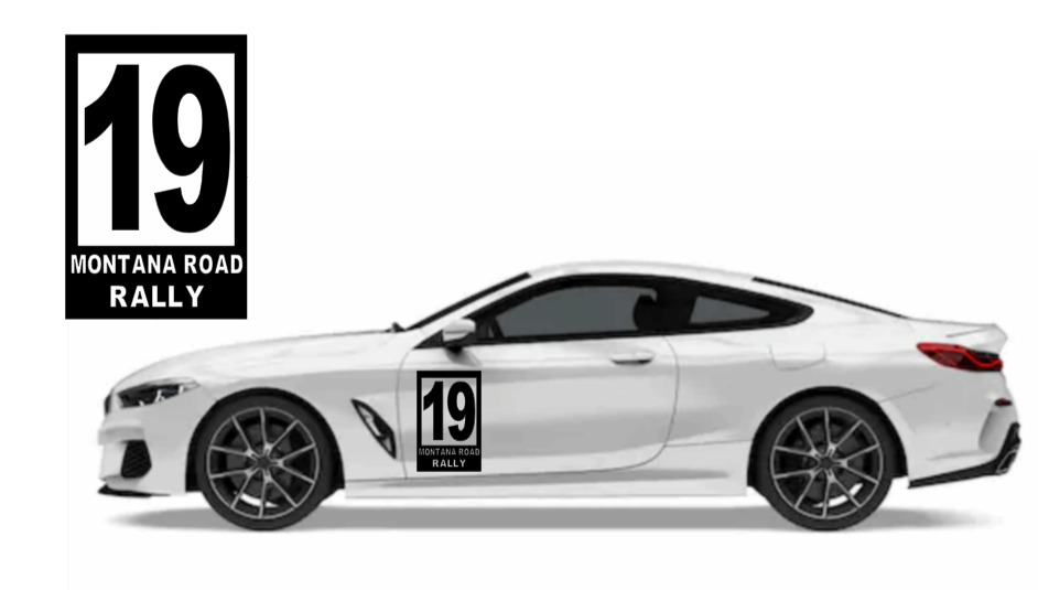 Custom Door Track Racer Race Racing Rally Sport Car Number Vinyl Decal Sticker 