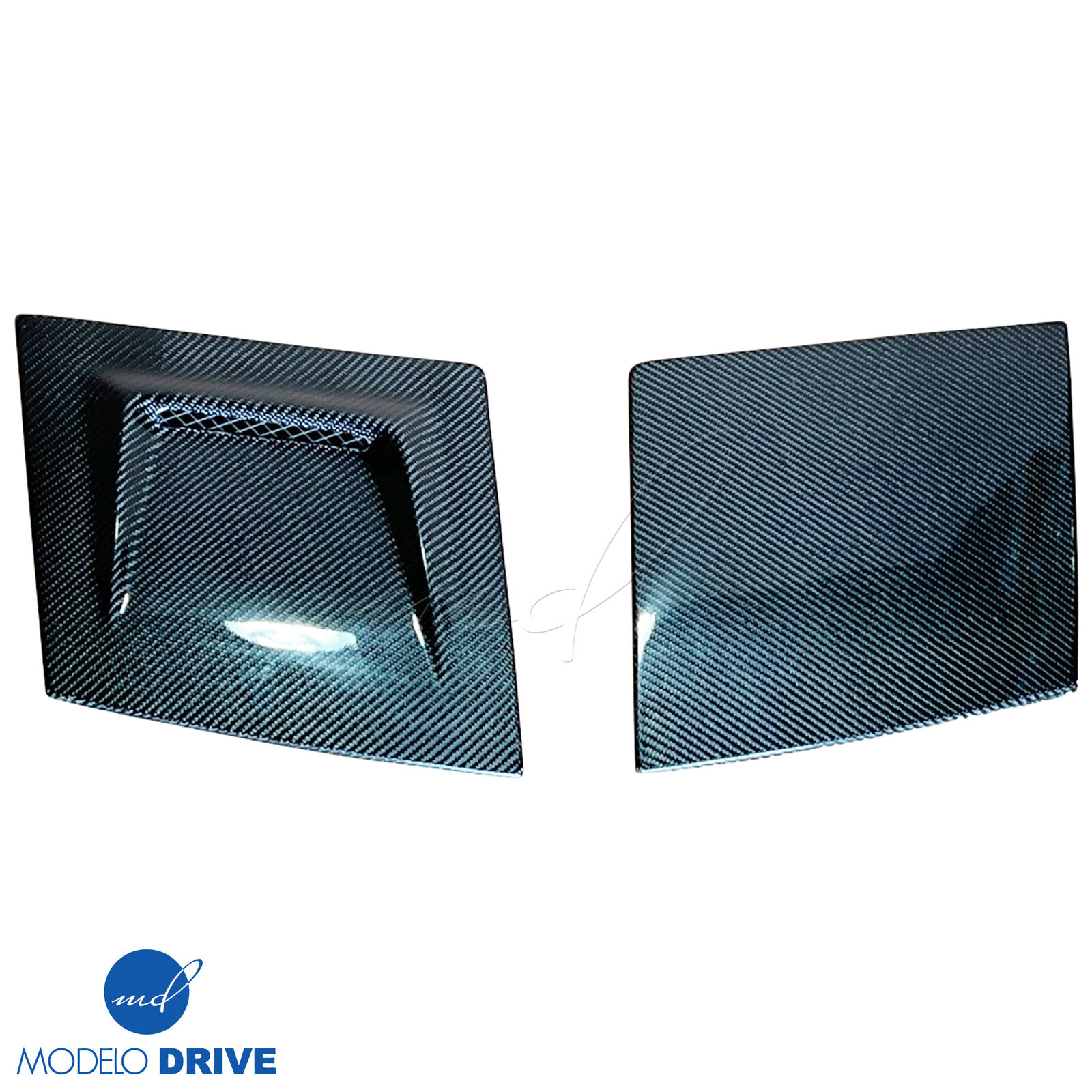 ModeloDrive Carbon Fiber NACA Single Vent Headlight Covers (FC3S) for RX-7 Mazd