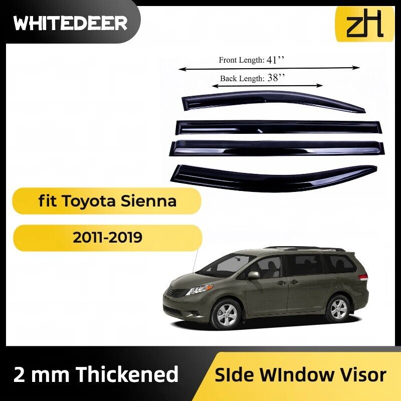 Fits for Toyota Sienna 11-19  Side Window Visor Sun Rain Deflector Guard