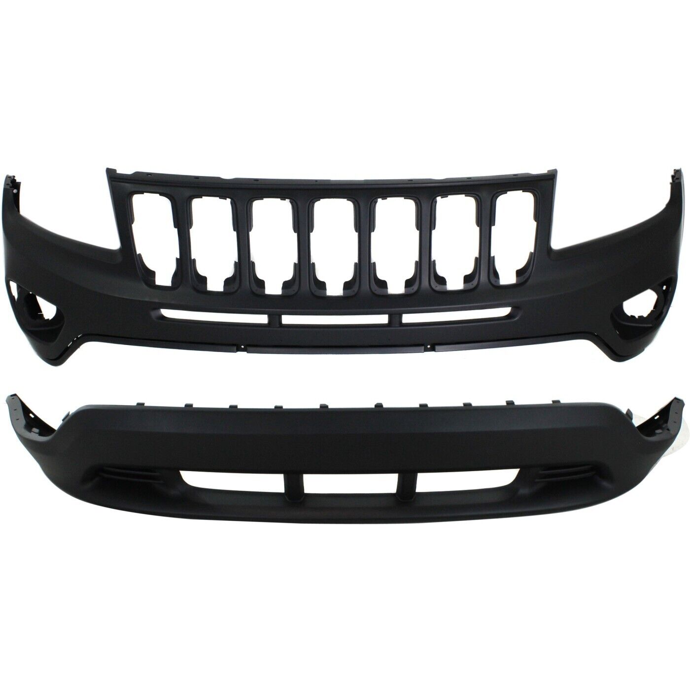 New Set of 2 Bumper Covers Fascias Front Upper CH1014104, CH1015106 Pair