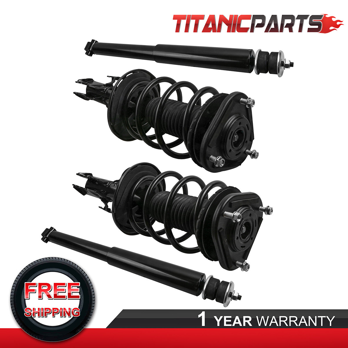 Shock Absorbers Struts For 08-15 Scion xB 2.4 FWD Kit Front Rear Left Right Side