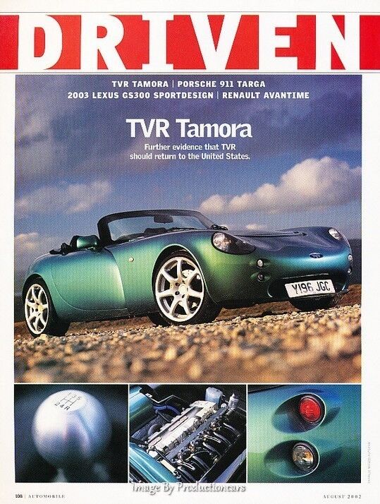 2002 TVR Tamora Original Car Review Print Article J597