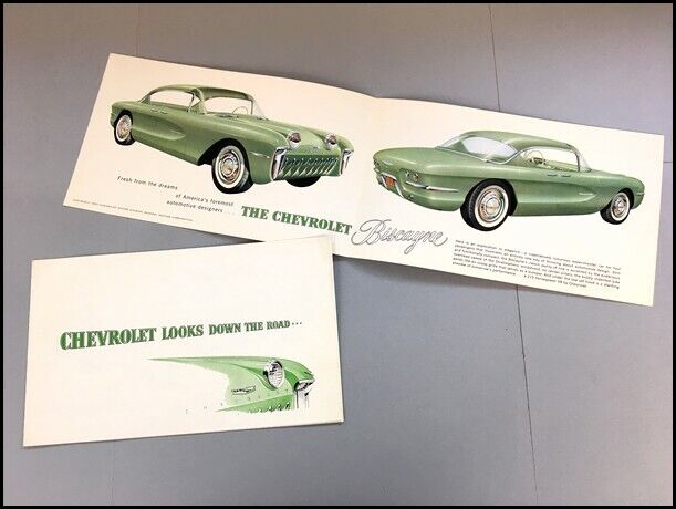 1955 Chevrolet Biscayne Concept Showcar Original Vintage Sales Brochure Folder