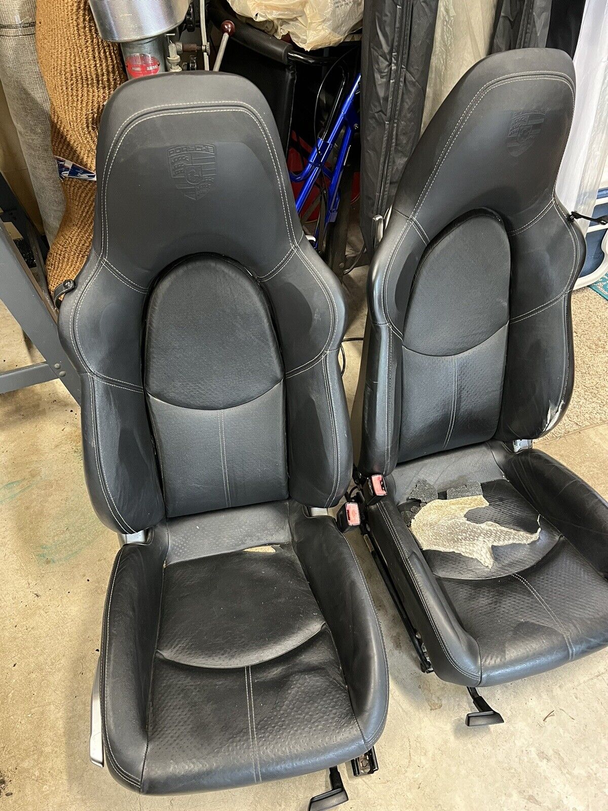 2007 Porsche Boxster S Seats with Porsche Embossed Headrest & New Leather Covers