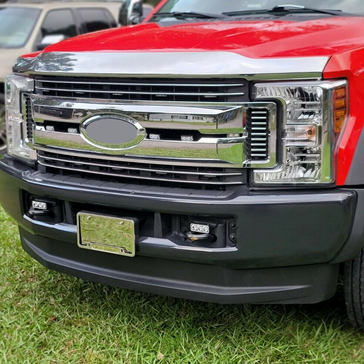 For Ford F250 F350 F450 F550 XL 2017-2019 Chrome Grille Overlay Grill Covers