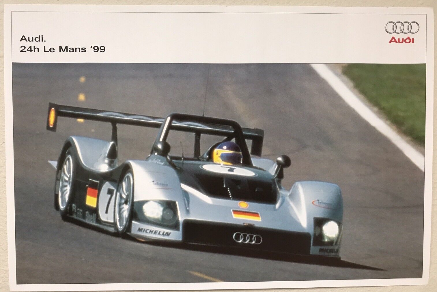 Factory Audi 24hr Le Mans 1999 - Rare Car Poster   :>)Stunning