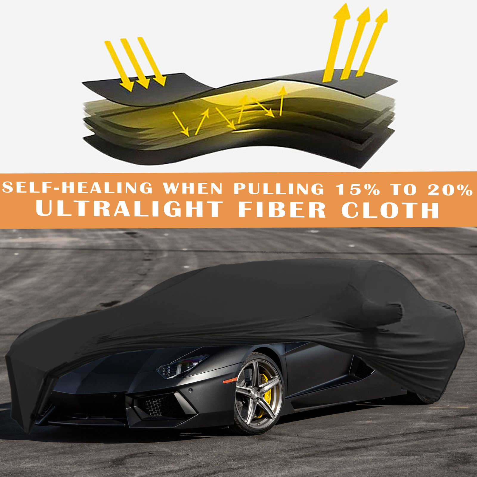 Satin Soft Stretch Indoor Car Cover Scratch Dustproof for Lamborghini  Aventador