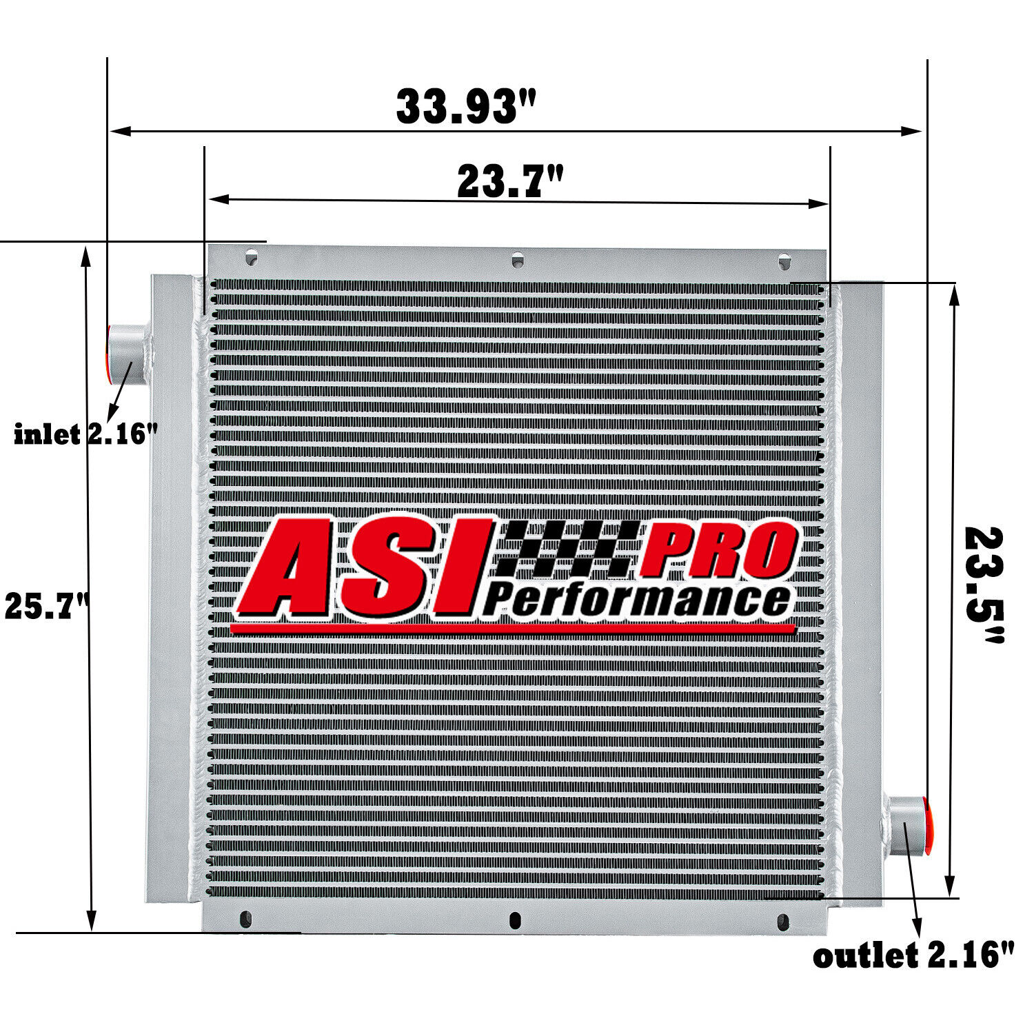 ASI Aluminum Mobile Hydraulic Oil Cooler Heavy Duty Industrial 0-120GPM 90HP