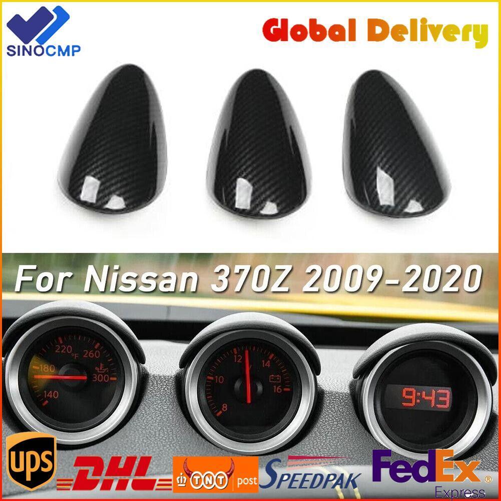 For Nissan 370Z 2009-2020 Carbon Fiber ABS Pattern Interior Gauge Pad Cover Trim