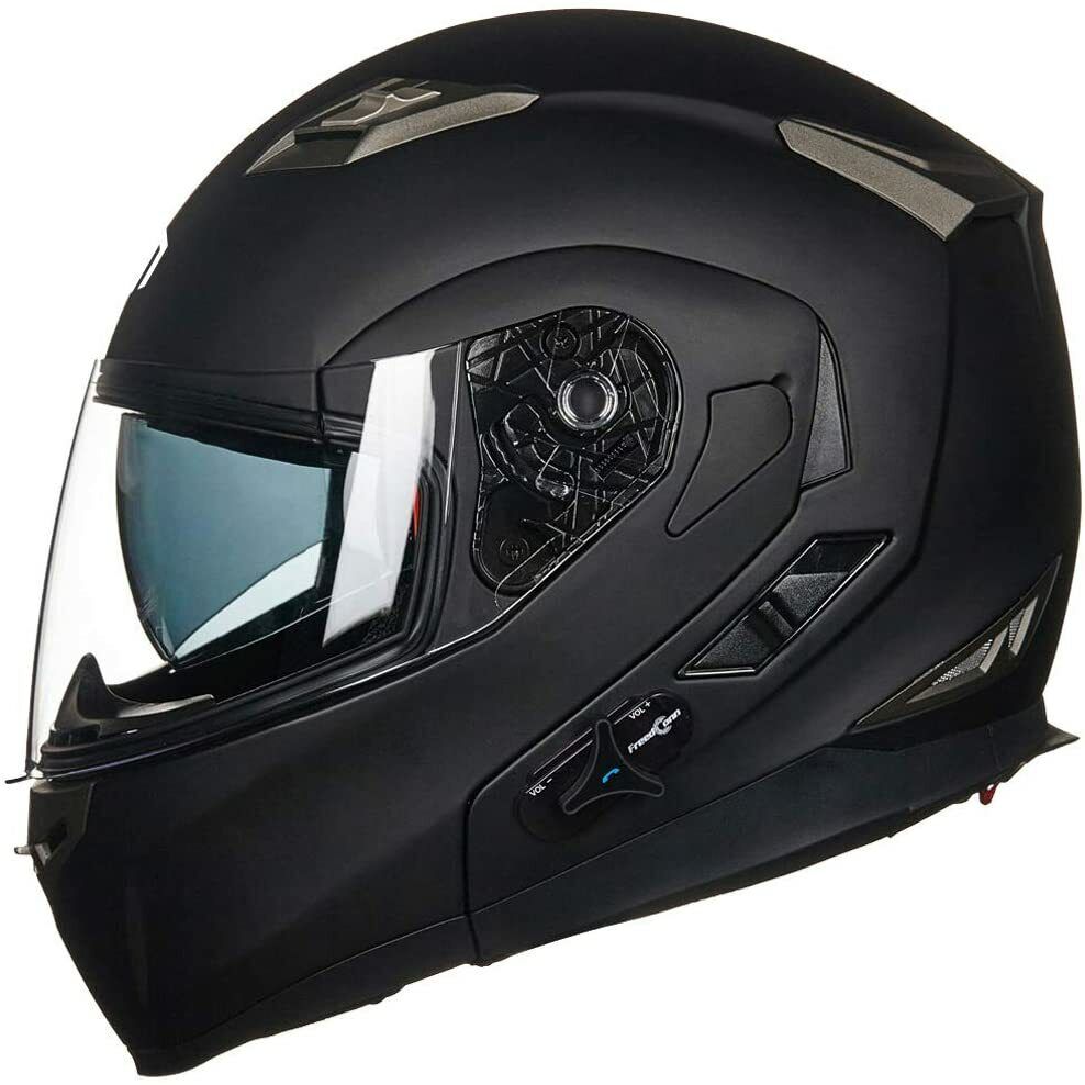 ILM DOT Bluetooth Motorcycle Full Face Helmet Sun Shield 6 Riders Intercome Mp3