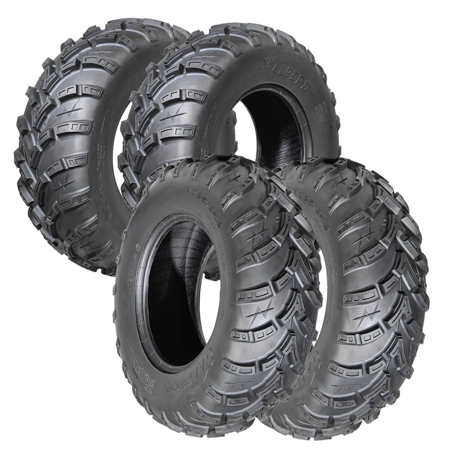 Two 25x8-12 &Two 25x10-12 ATV Tires 25x8x12 25x10x12 6Ply Mud UTV Tubeless Tyres