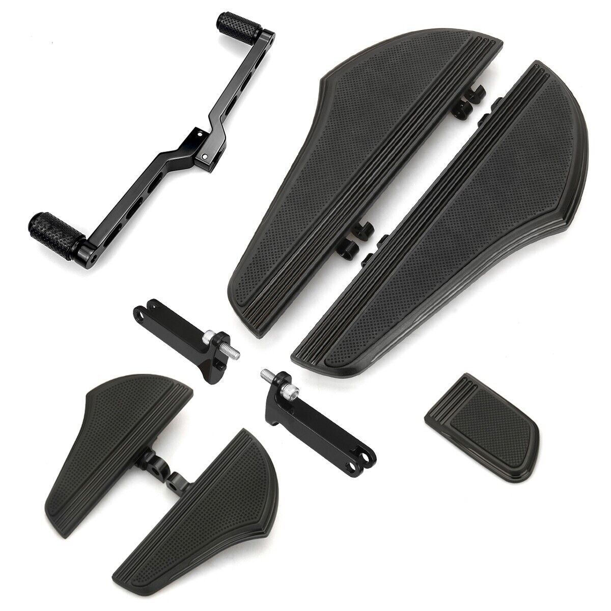 For harley Touring Road Glide floorboards Touring street glide Black footboards