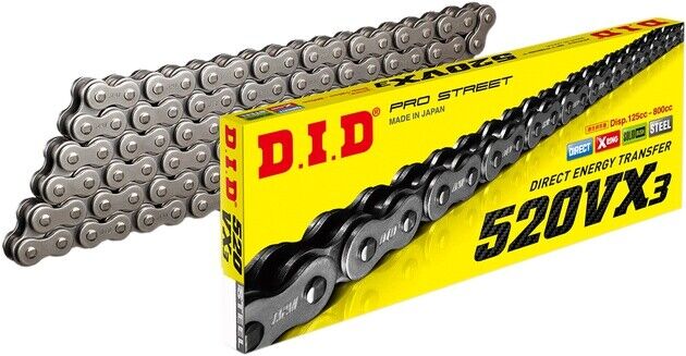 DID 520 VX3 Series X-Ring Chain 112 Links Natural