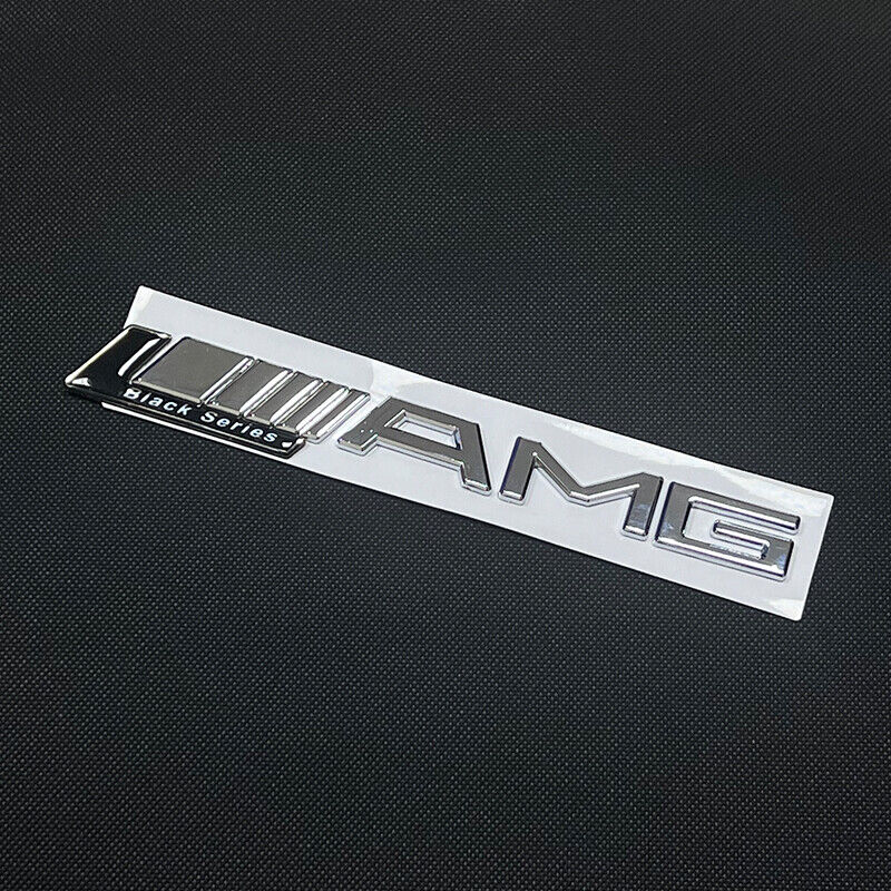 Black series Chrome  AMG Letters Trunk Emblem Badge Sticker For Mercedes Benz