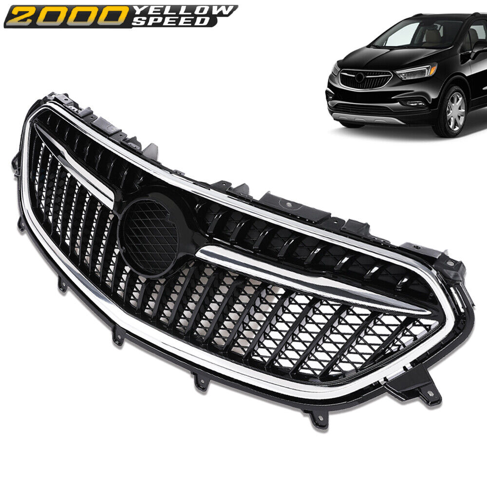 Fit For Buick Encore 2017-2019 Front Upper Grille Replacemet Chrome Black