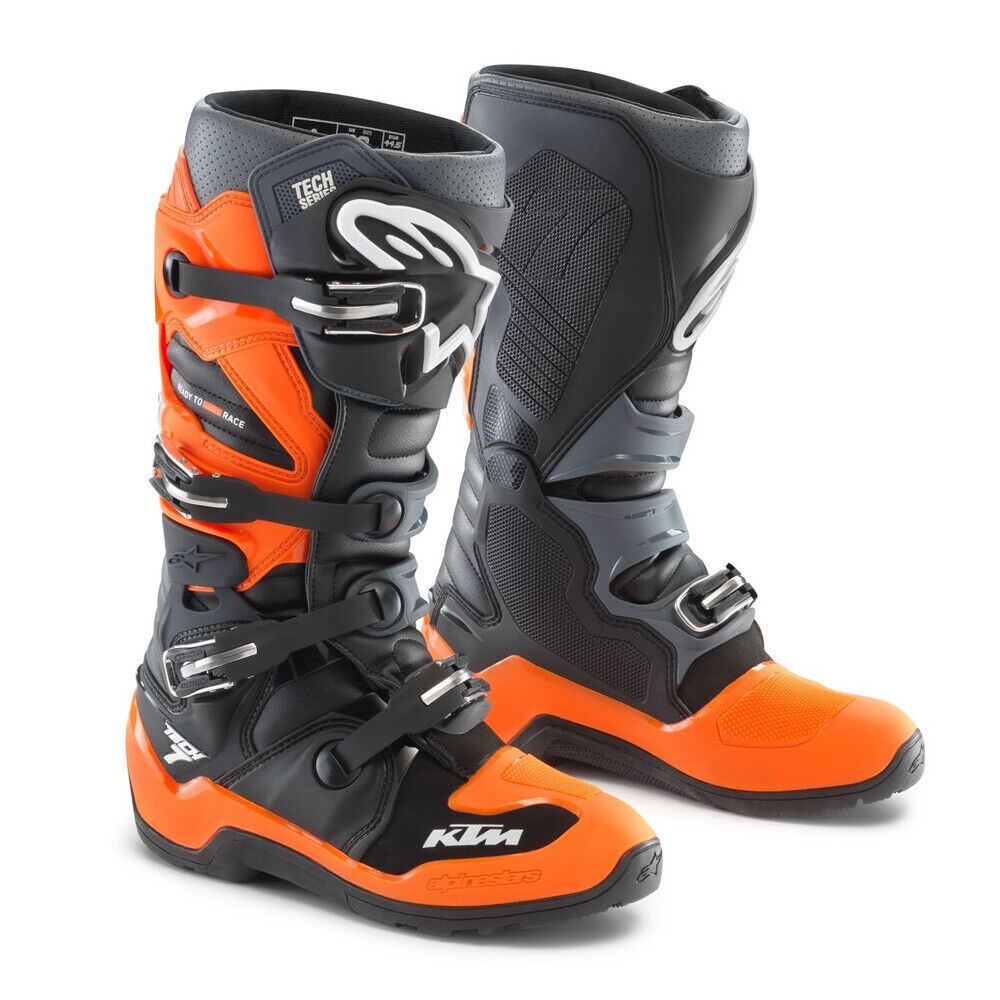 KTM Alpinestars Tech 7 EXC Black and Orange MX Off Road Boots Men's Sizes 7-13