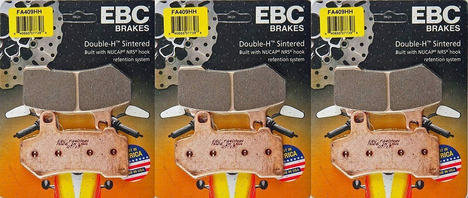 EBC FA409HH Double-H Sintered Brake Pads Front/Rear (3 pack for 3 Rotors)