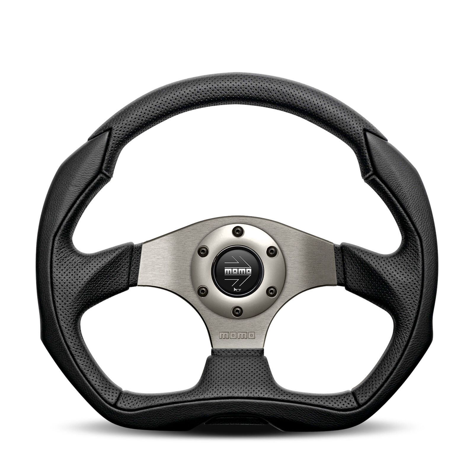 MOMO Motorsport Eagle Steering Wheel Black Leather Grip, 350mm - EAG35BK0S