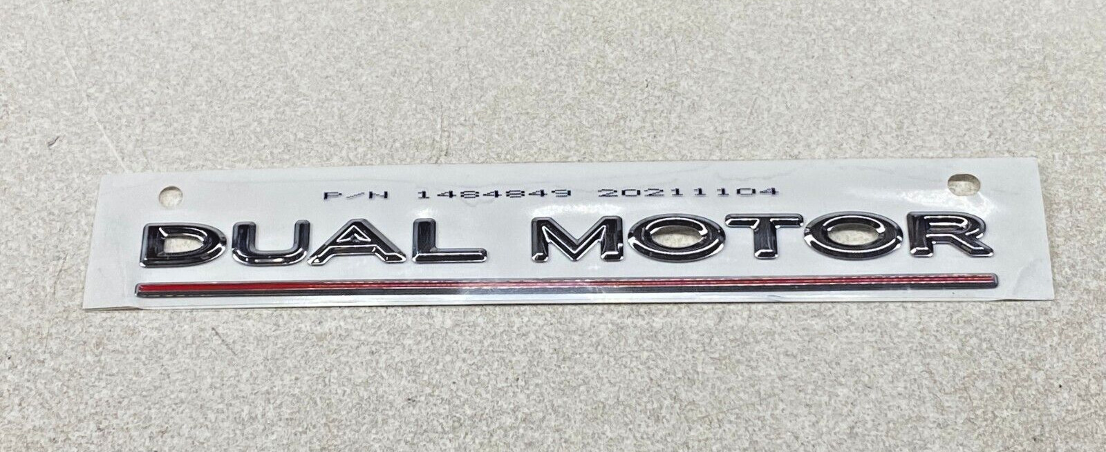 Tesla Model 3/Y Dual Motor Performance Emblem Sticker 1484849 OEM CHROME