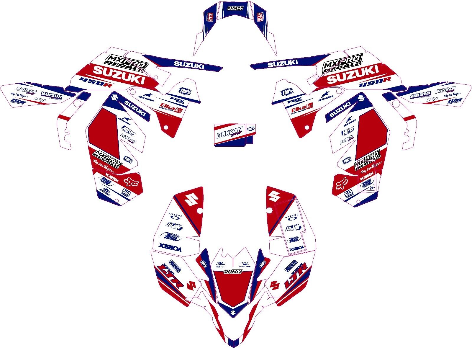Fits Suzuki LTR450R GRAPHIC KIT STIKERS DECALS LTR PEGATINAS calcos LTR 450R