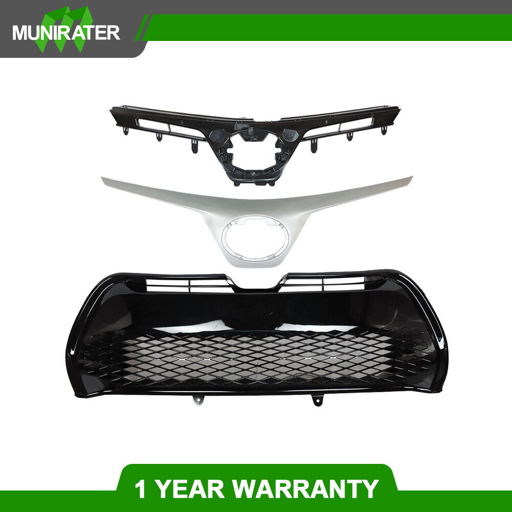 For Toyota Corolla SE XSE 2017 2018 2019 Front Bumper Upper & Lower Grille Grill
