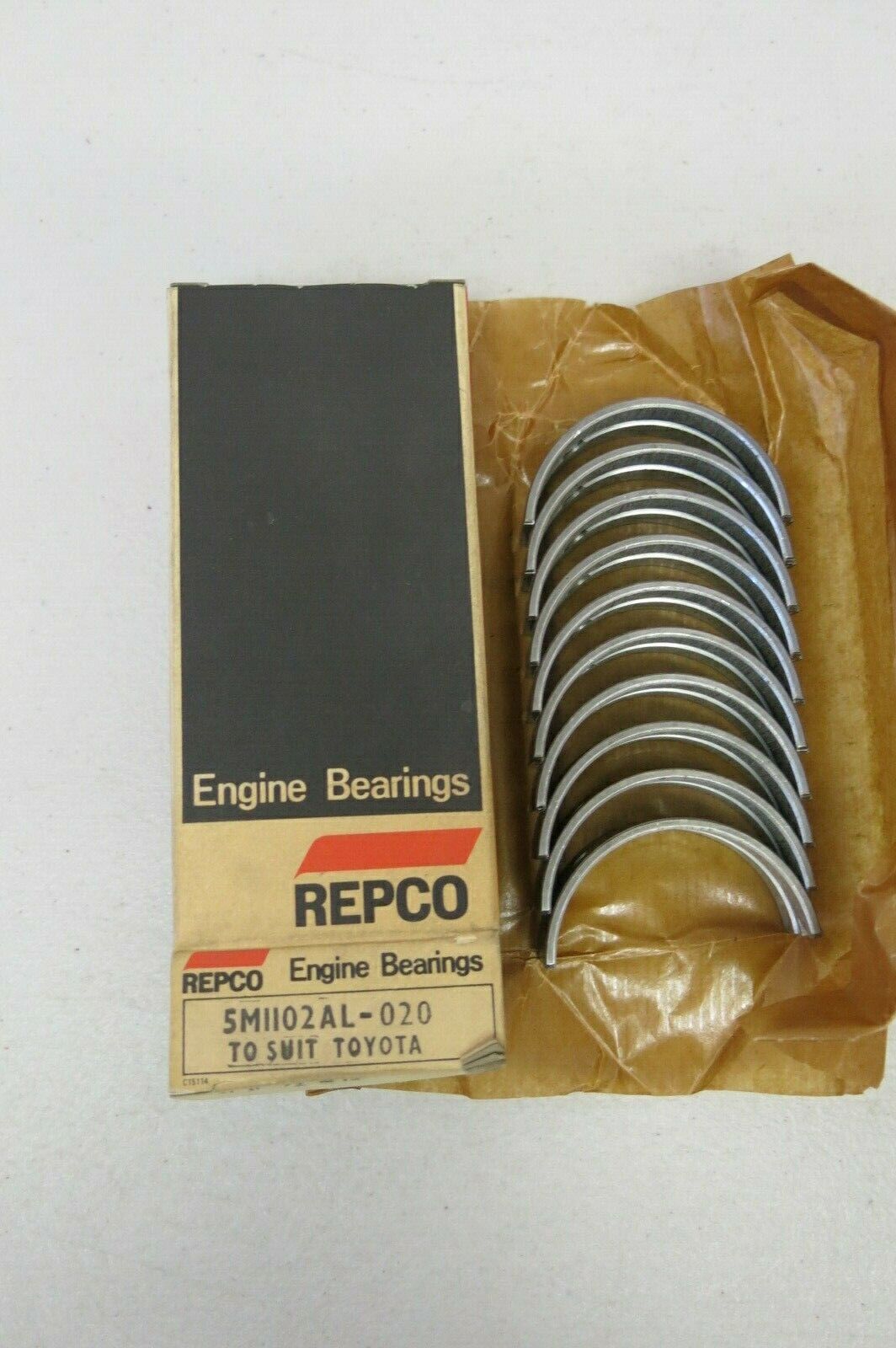 NOS REPCO ENGINE BEARINGS 5M1102AL 020 FITS TOYOTA