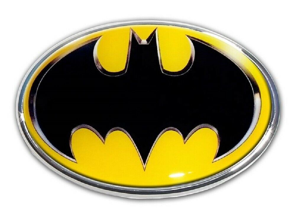 NEW Batman Yellow Chrome Auto Emblem.