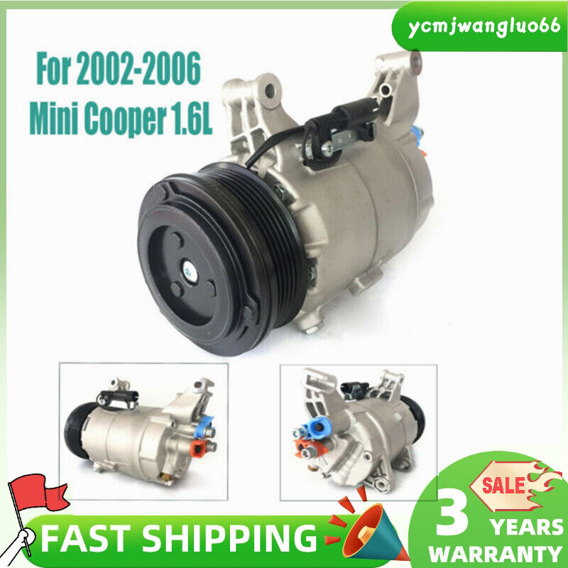 A/C AC Compressor Fit For Mini Cooper S, Base Hatchback 2002 2003 2004 2005 2006