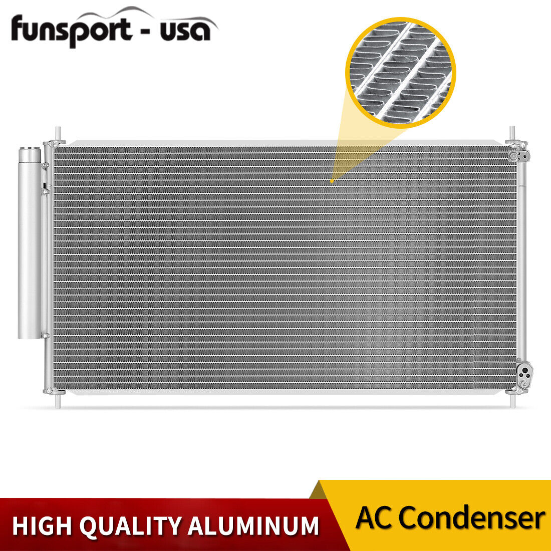 AC Condenser W/ Receiver Drier for 2012 2013 2014 2015 Honda Civic Coupe 2 Door