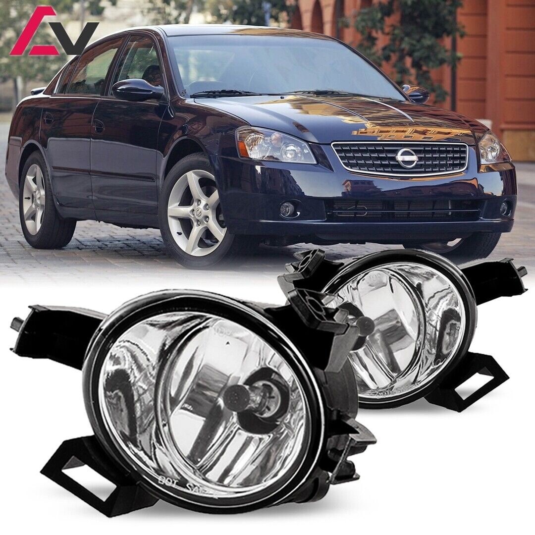 For Nissan Altima 2005-2006 Clear Lens Pair Fog Lights Lamps+Wiring+Switch Kit