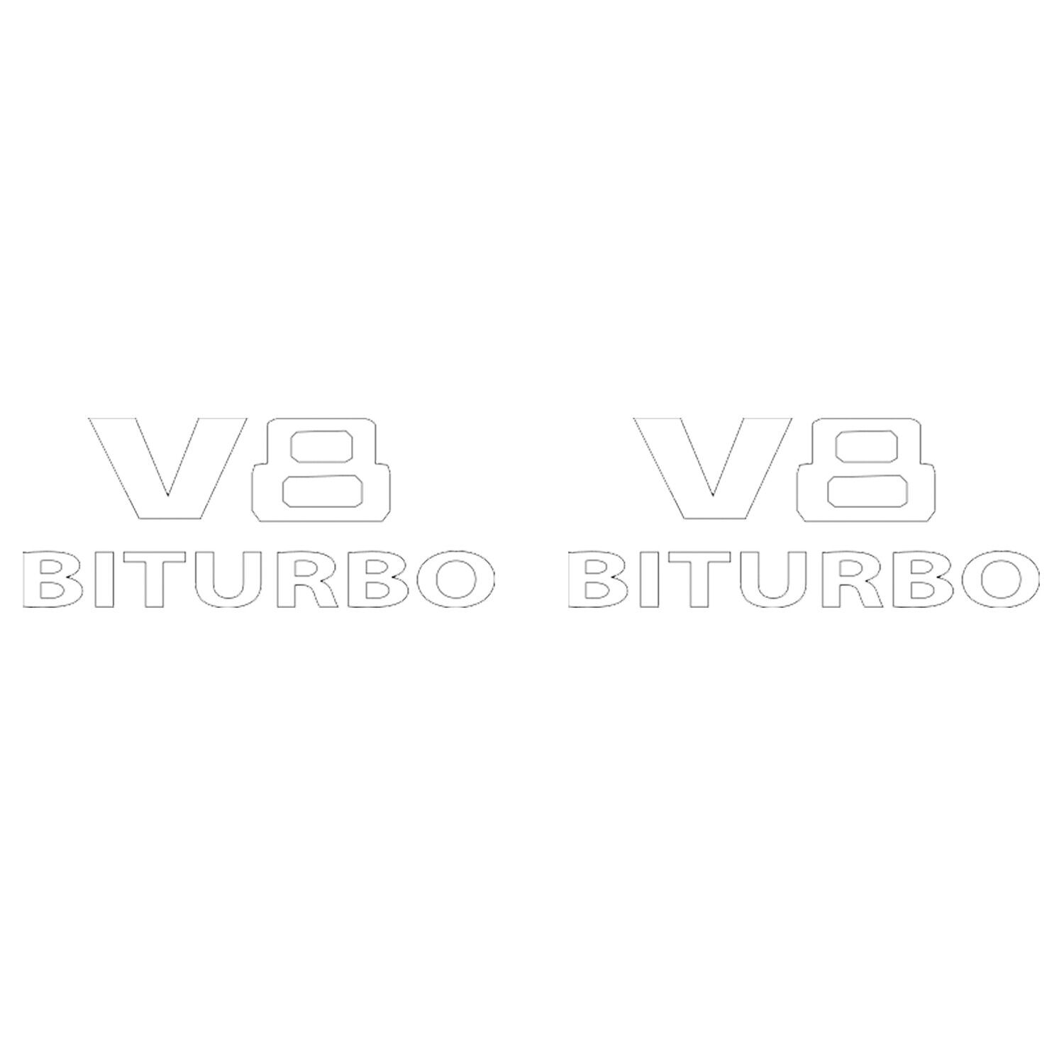 Genuine OEM Set of 2 'V8 Biturbo' Fender Emblems for Mercedes W463 G63 AMG 19-23
