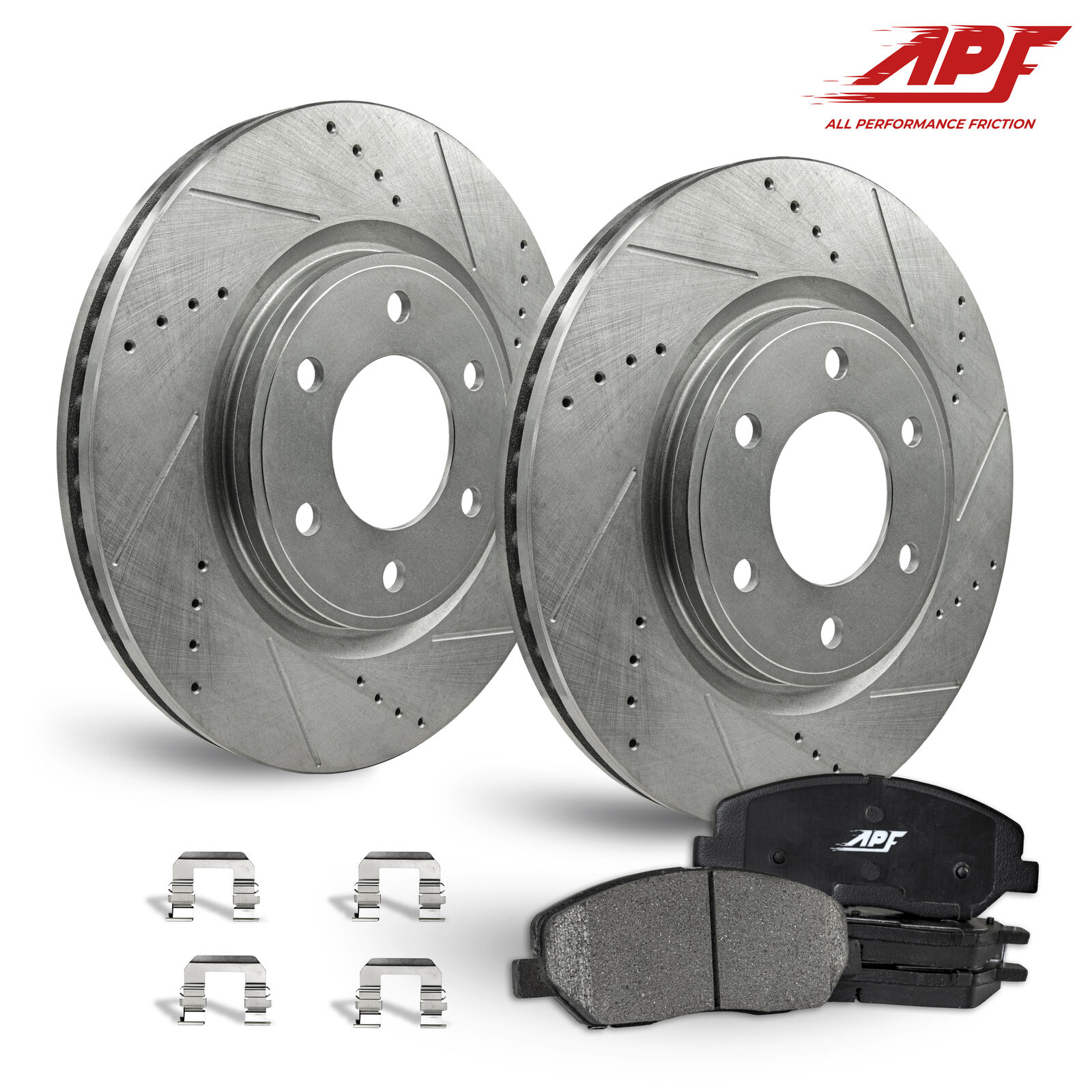 Front Zinc Drill/Slot Brake Rotors + Pads for Chevrolet Avalanche 1500 2002-2006