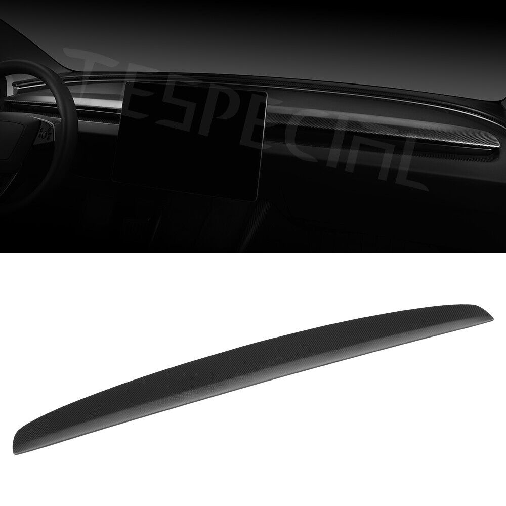Matte Real Carbon Fiber Dashboard Cover For tesla model 3 Highland 2024