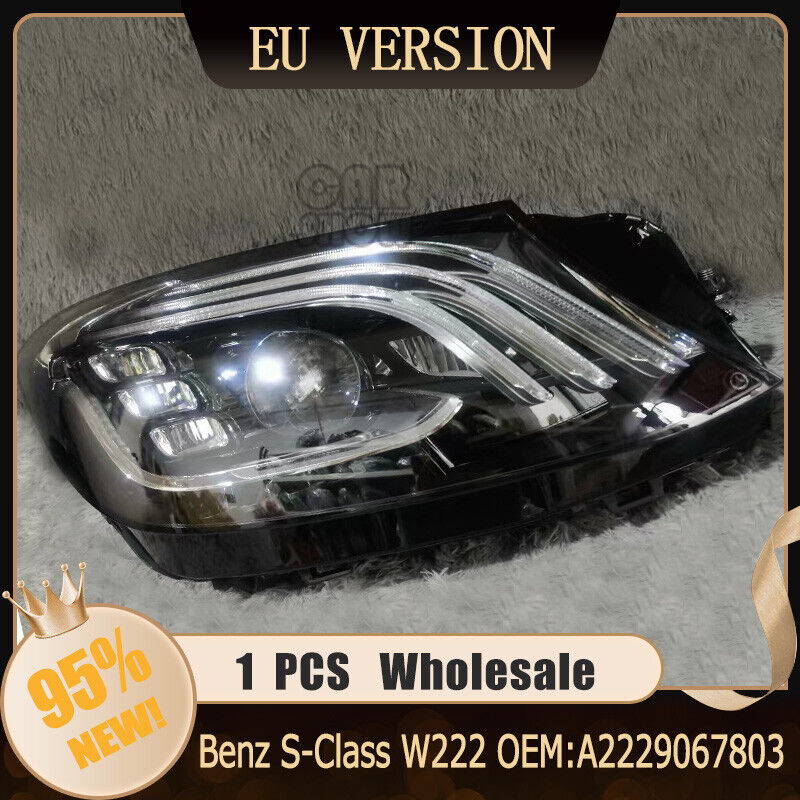 EU Right LED Headlight Lamp For 2018 2019 2020 Benz S-Class W222 OEM:A2229067803