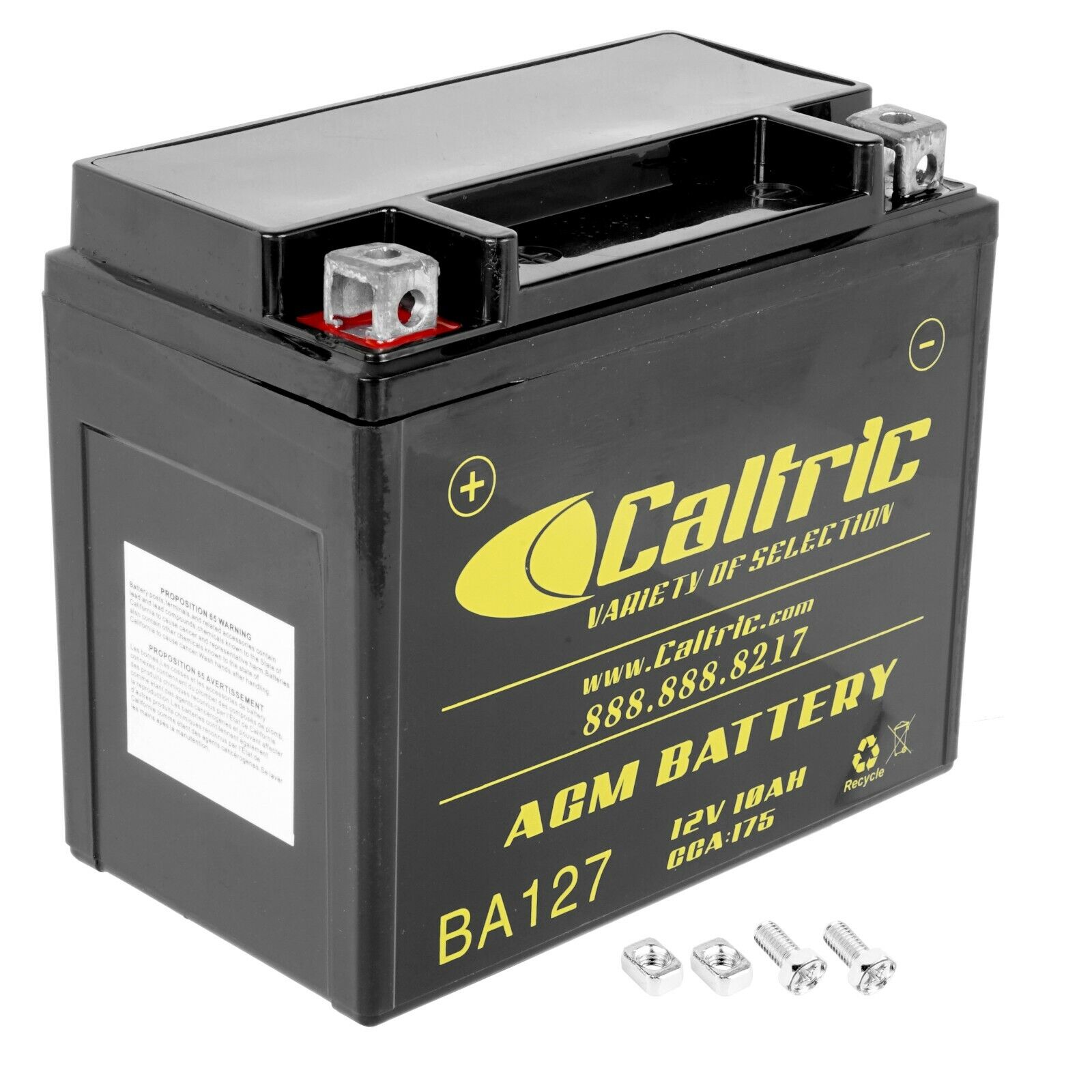 Caltric AGM Battery for Polaris Phoenix 200 2005-2020 / 12V 10Ah CCA 175