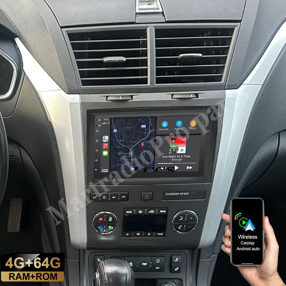 4+64G For 2009-2012 Chevrolet Traverse Android 13 CarPlay Car Stereo Radio GPS