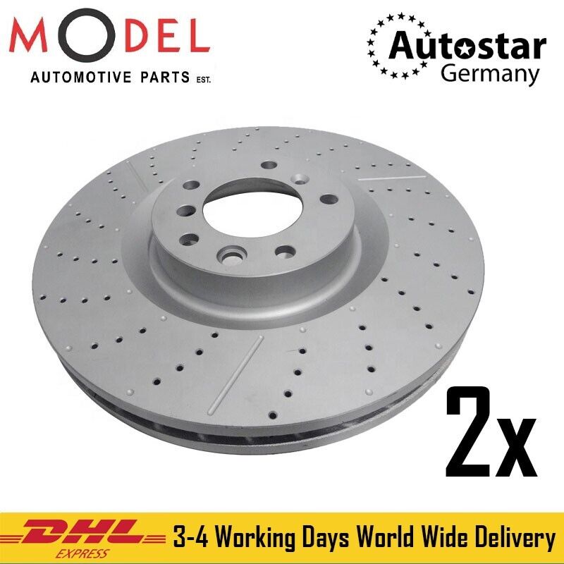 Autostar 2x Front Left And Right Brake Disc Set For Mercedes-Benz 4634210712