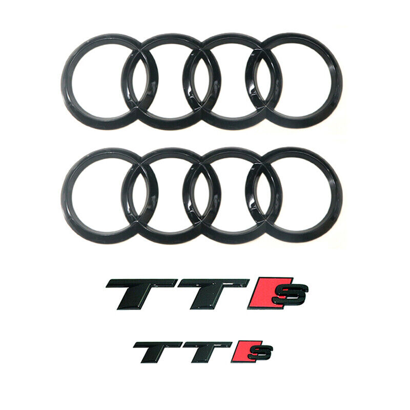 Gloss Black TTS Full Badges Package For Audi TTS TT FV model 2015-2022