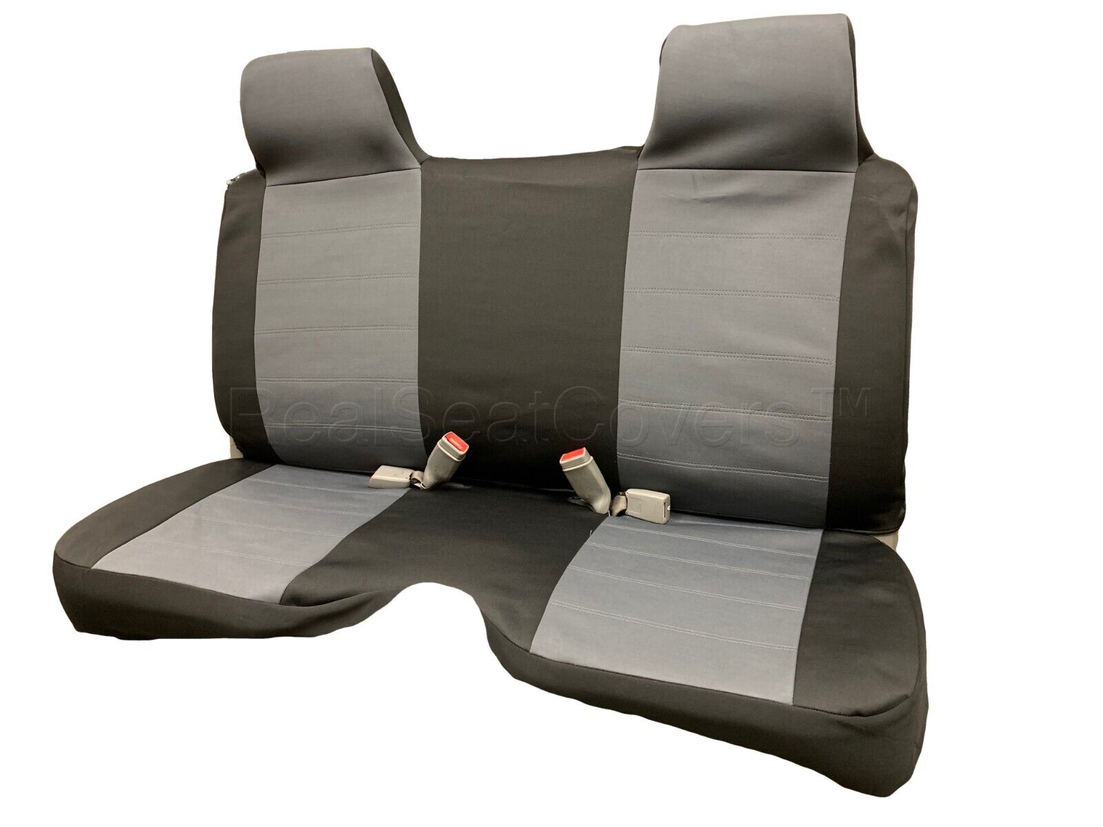 Custom Fit Small Pickup Front Bench 2tone Gray/Black Seat Covers
