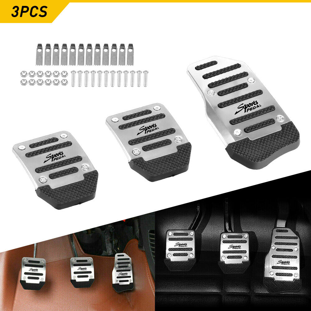 3pcs Universal Non-Slip Manual Gas Brake Foot Pedal Pad Cover Car Accessories US