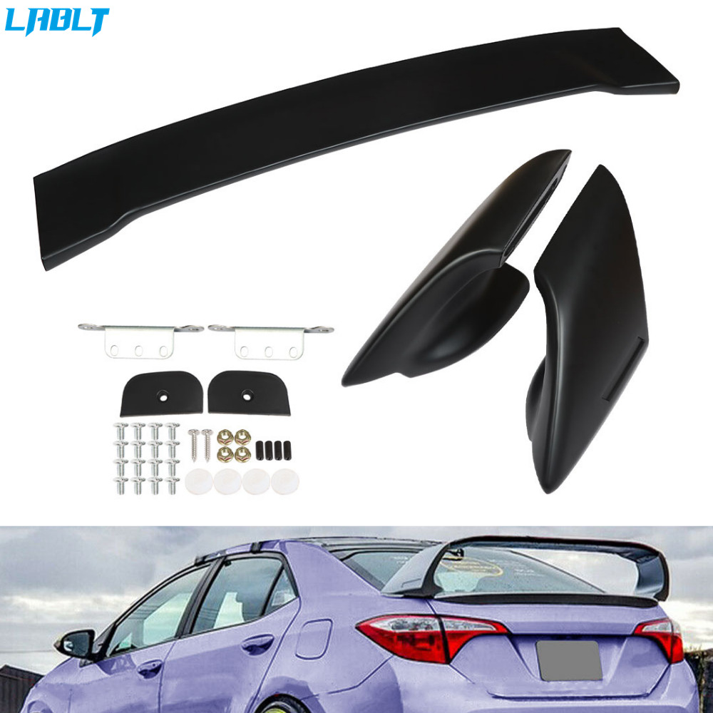 LABLT Big Trunk Spoiler Wing Mug Style JDM Stand Up For 2014-2020 Toyota Corolla