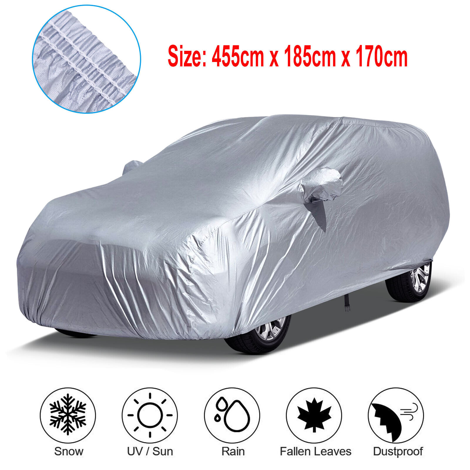 M - XXXL Full SUV Car Cover Waterproof Protection All Weather Universal For SUV