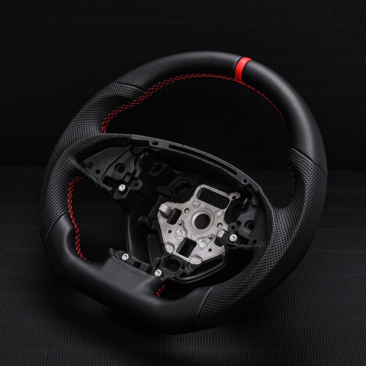 Real Leather W/heated Sport Steering Wheel For 2014-19 Chevrolet Corvette C7 ZR1