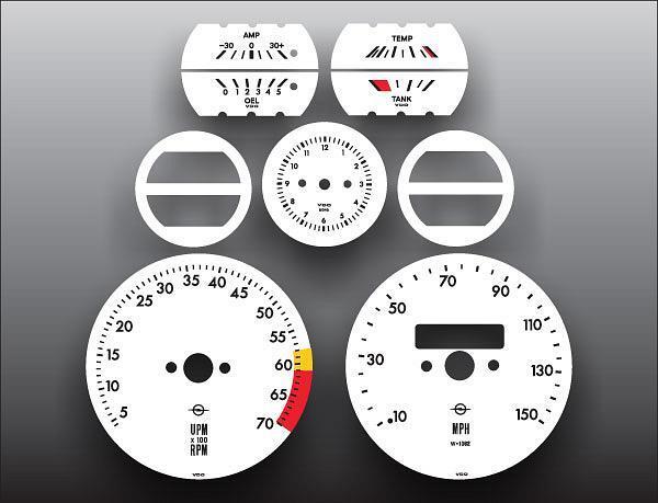 White Face Gauges for 1968-1973 Opel GT w=1062