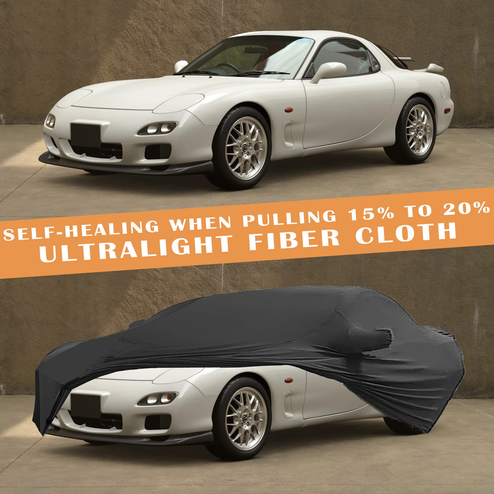 For Mazda RX-8 RX-7 INDOOR Full Car Cover Satin Stretch Scratch Dust Proof Black