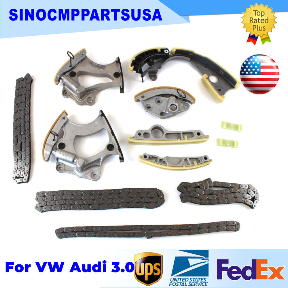 12PCS/Set 3.0T Timing Chain Kit For VW Touareg Audi A4 S4 A6 A7 S7 A8 S8 Q5 US