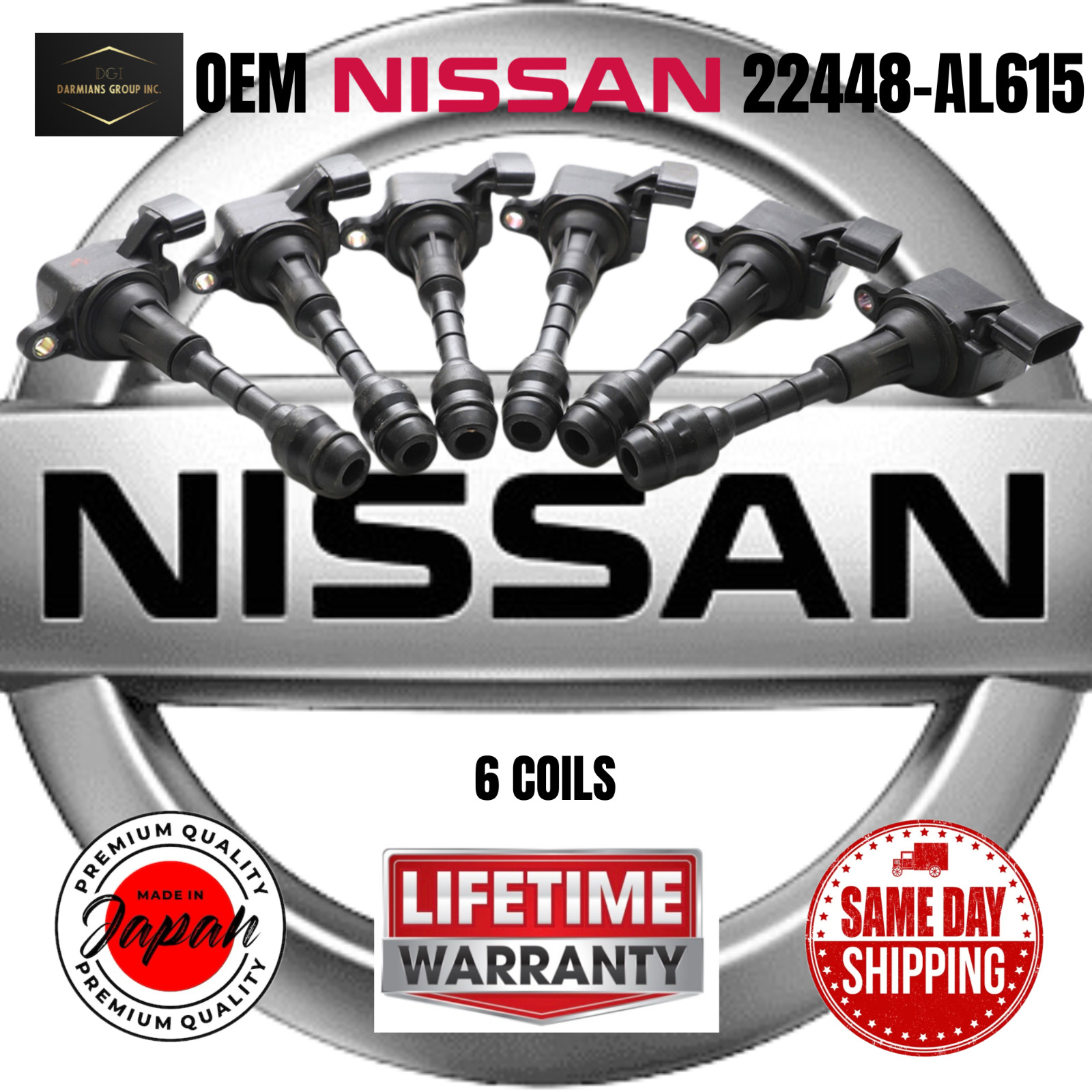GENUINE x6 Ignition Coils For 2003-2008 Nissan 350Z & Infiniti FX35 G35 M35 3.5L