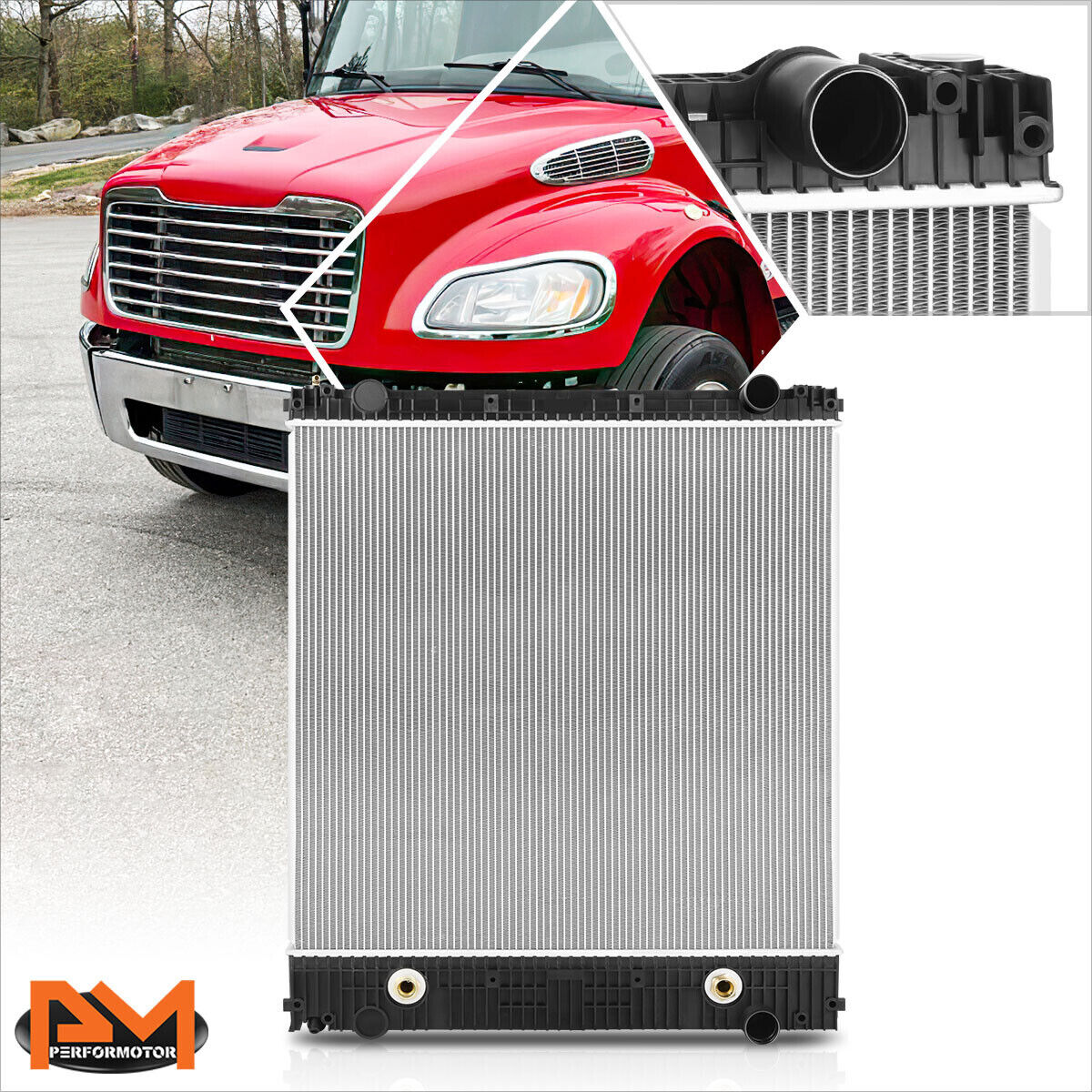 For 08-18 Freightliner M2 106/Business Class M2 Aluminum 2-Row Cooling Radiator