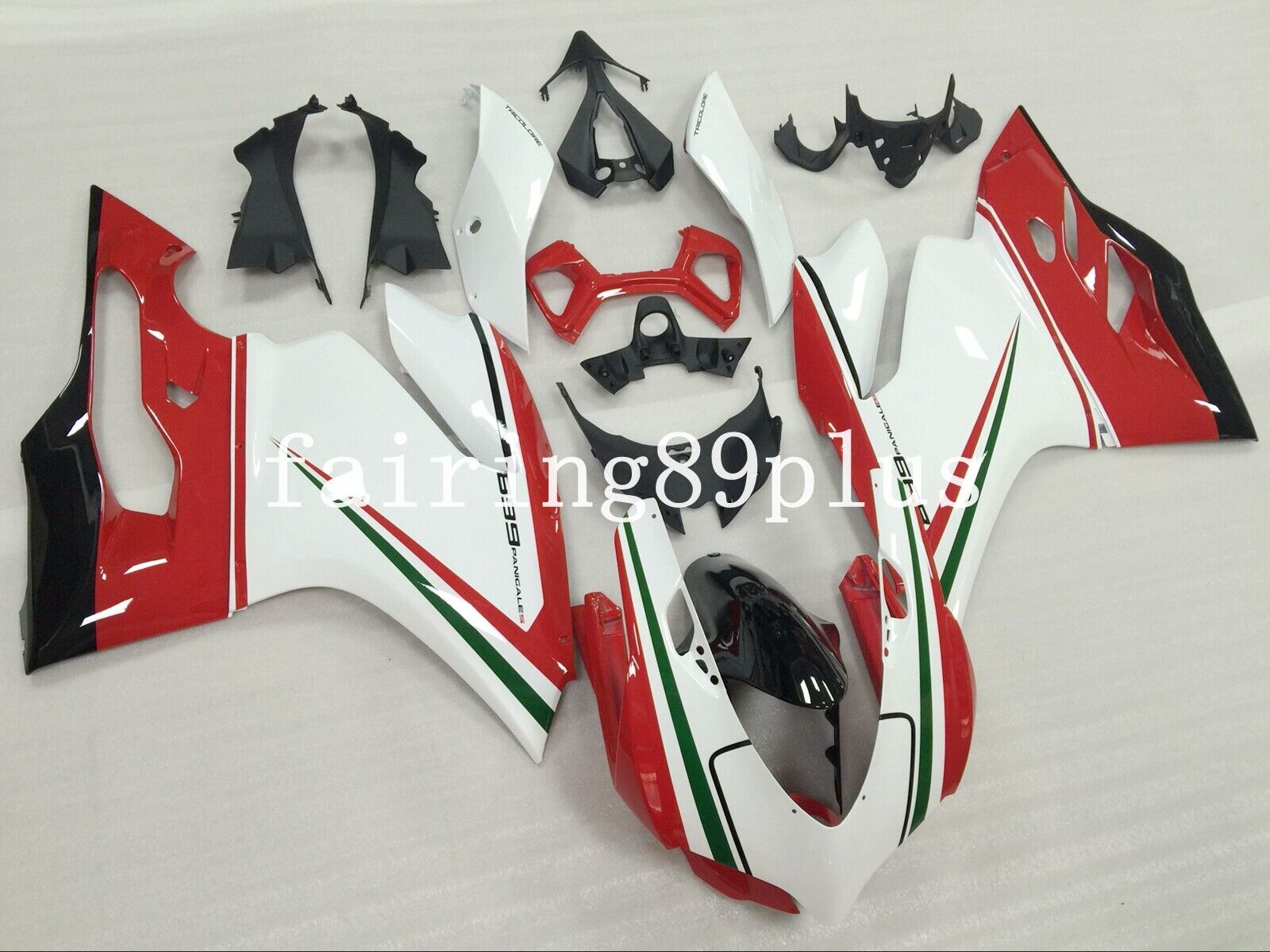 Tricolore White Red ABS Injection Fairing Kit Fit for 2012-2015 899 Panigales